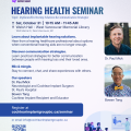 Hearing Health Seminar  Saturday October 31 10:15am to 11:45am