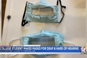 College student makes masks for the deaf & hard of hearing